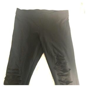 Black fashion leggings